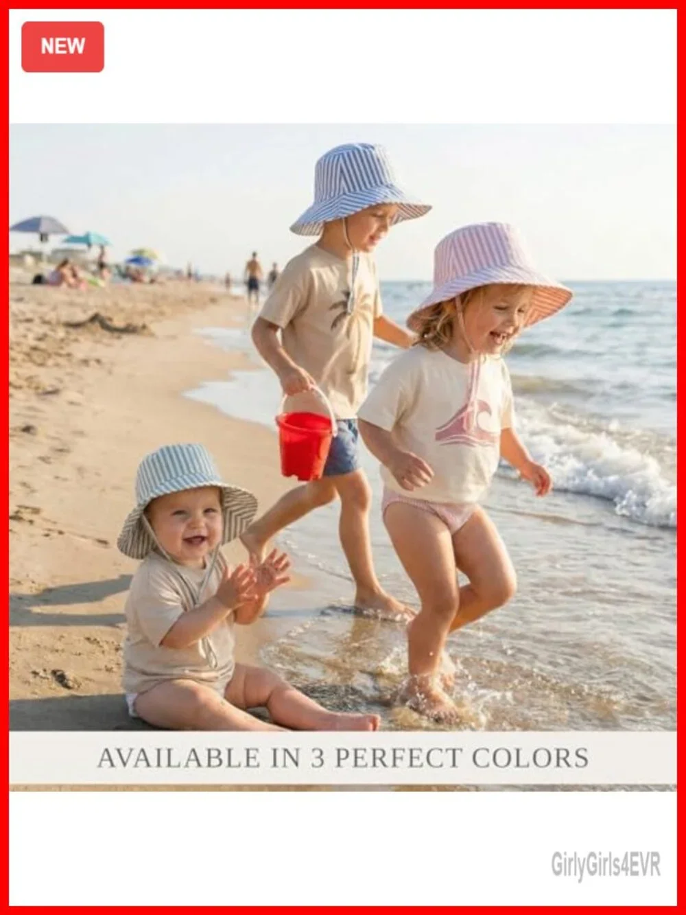 Baby Sun Hat 0-6 Months with UPF 50+ Protection, Adjustable Chin Strap, Cotton